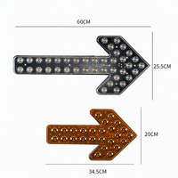 Feux indicateurs LED à flèche pour camions-citerne et véhicules de voirie, clignotants d'avertissement double clignotement, en plastique