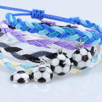 2025 cristal gros Football Couple Bracelet hommes et femmes fête Style fait à la main coloré tressé corde Bracelet