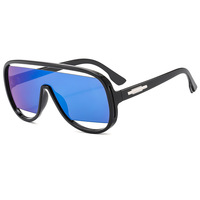 Gafas de Sol de Gran Tamaño y Alta Calidad con Diseño Hueco de una Pieza, Gafas de Sol de Moda Extra Grandes con Protección UV400 para Mujer