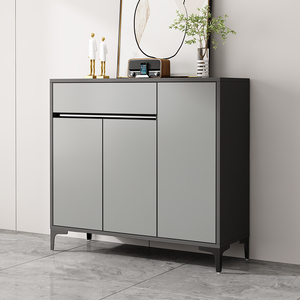 Scarpiera Moderna di Lusso in Lega di Alluminio con Protezione Solare Impermeabile per Esterni, Scarpiera <span class=keywords><strong>da</strong></span> Ingresso per Balcone con <span class=keywords><strong>Anta</strong></span> a Nido d'Ape - Product Image 2