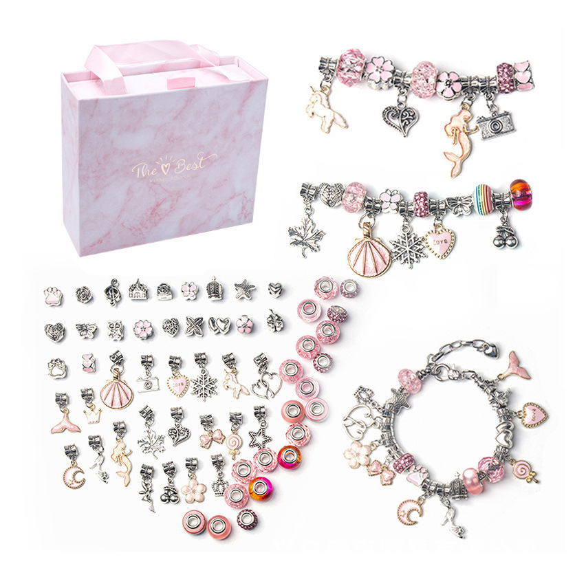 Beaded Bracelet Gift Set - Pink Set
