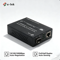 Convertidor de Medios Gigabit Ethernet RJ45 a Ranura SFP 10/100/1000Mbps Fibra Óptica de 80km