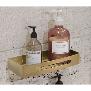 NERVA LINE - Mensola Doccia Rettangolare in Oro Opaco - Product Image 1