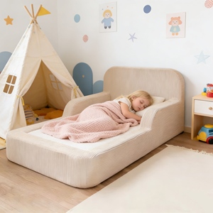 Canapé-lit pliable en <span class=keywords><strong>mousse</strong></span> pour enfants, <span class=keywords><strong>fauteuil</strong></span>-lit léger 2-en-1 pour tout-petits avec housse lavable pour salle de jeux - Product Image 2