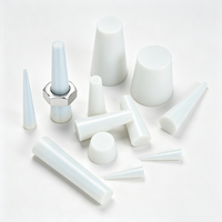 Bouchon en caoutchouc de silicone en forme de cône OEM, élastique et durable, pour l'étanchéité des trous de flacons et de bouteilles de laboratoire