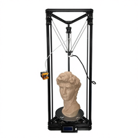 Imprimante 3D FDM HE3D K280 Delta (280x600mm) avec nivellement automatique, extrudeur unique, filament 1,75 mm, kit DIY, chauffage, Wi-Fi, 150 mm/s, Nouveau