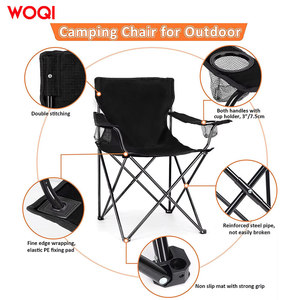 เก้าอี้พับกลางแจ้ง Woqi สีฟ้า ผ้า Oxford พร้อมที่วางแก้ว สำหรับตั้งแคมป์ ตกปลา เดินป่า ปิกนิก ใช้ได้ 2 ที่นั่ง รูปทรงสี่เหลี่ยมผืนผ้า - Product Image 4