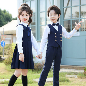 Uniforme Escolar para Estudiantes <span class=keywords><strong>de</strong></span> Primaria, Otoño, Nuevo, Unisex, Jardín <span class=keywords><strong>de</strong></span> Infancia, Mezcla <span class=keywords><strong>de</strong></span> Poliéster, Estilo Académico, <span class=keywords><strong>Coro</strong></span> - Product Image 2