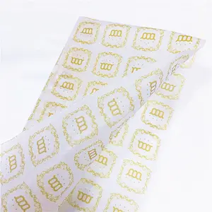 Geri dönüşümlü üretici toptan ipek kağıt baskılı Logo hediye sarma doku özel kağıt ayakkabı için