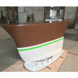 Kleiner Minikleinformat Laminat HPL Holz Heim Boot Bartresen moderner Tisch mit Flaschenbox