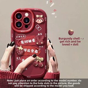 รุ่นใหม่ของผู้หญิงสำหรับ <span class=keywords><strong>iPhone</strong></span> 16 15Pro สูงสุด14PLUS 13Pro สำหรับ Apple เคสโทรศัพท์มือถือ 'รับรวยได้รับความรัก' สายคล้อง TPU ลายการ์ตูน - Product Image 6