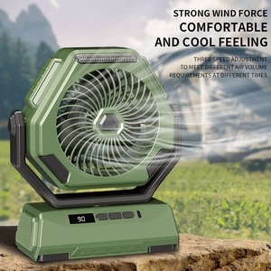 Nouveau ventilateur de camping 2024 de 6000 mAh, ventilateur d'extérieur rechargeable, ventilateur de plafond oscillant, climatiseur portable, refroidisseur d'air avec éclairage - Product Image 3