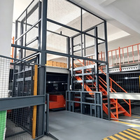 Monte-charge hydraulique à rail de guidage de 0,5 m à 10 m, facile à utiliser, avec plateforme de taille personnalisée pour usine intérieure