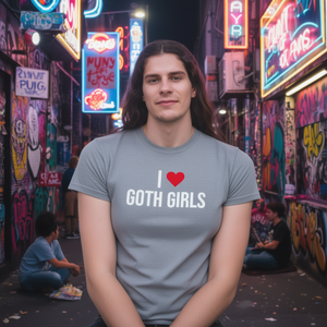 Camiseta I Love Goth Girls, camiseta divertida con memes, regalo divertido para fanáticos - Product Image 3