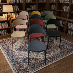 Chaise empilable en plastique PP pour événements extérieurs, restaurants, cafés, style nordique, mobilier de <span class=keywords><strong>salle</strong></span> <span class=keywords><strong>à</strong></span> <span class=keywords><strong>manger</strong></span> - Product Image 2