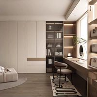 Sistema de Closet Personalizado de Luxo com Iluminação LED e Portas de Vidro, Guarda-Roupa Modular para Quartos Principais e Hotéis Boutique