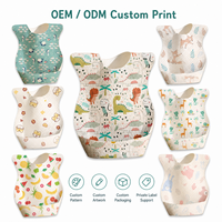 Bavoirs jetables imperméables robustes pour bébés, impression de logo personnalisée, OEM ODM, emballage extérieur entièrement personnalisable, MOQ 100