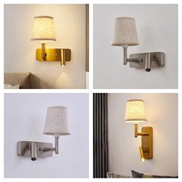Lampe murale LED rotative en aluminium, style nordique créatif, moderne et simple, pour chambre d'hôtel, chevet, couloir ou escalier