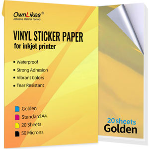 Papel adhesivo de aluminio autoadhesivo dorado/plateado de tamaño A4, papel adhesivo metálico - Product Image 4