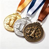 Médailles d'échecs personnalisées de qualité supérieure, médailles de course, médailles de musculation, logo personnalisé, fournisseur OEM pour les récompenses sportives