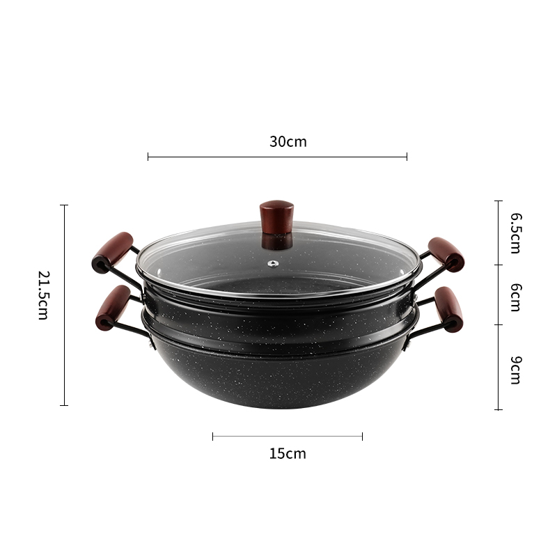 Pot de 30 cm + (cuiseur vapeur 1 étage)