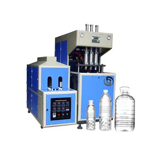 4 Holte Semi-Auto Pet Fles Blazen Machine Plastic Fles Mineraalwater Making Machine Semi-automatische Blow Moulding