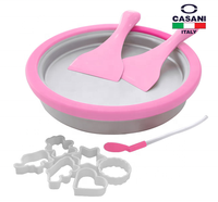 Fabrication de crème glacée à rouleaux magique, 10 pièces, poêle avec 2 spatules, grattoir et recettes