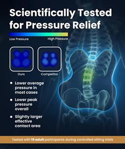 Coussin de soutien lombaire pour chaise de bureau et voiture, soulagement des douleurs dorsales, amélioration de la posture, housse en maille avec double sangle réglable - Product Image 4