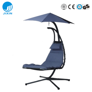 Moderno jardín al aire libre colgante chaise lounge silla con dosel soporte de arco de metal aire porche <span class=keywords><strong>columpio</strong></span> para muebles de patio - Product Image 3