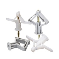 Cheville murale à expansion robuste en plastique galvanisé pour plaque de plâtre, filetage M8, capacité 25 lbs