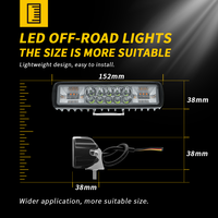 Lumière de travail pour voiture DXZ H-1T-BS-16 16LED 18W 36V certifiée CE, pour 4x4, tout-terrain, camion, ATV, UTV, extérieur automobile, garantie 1 an