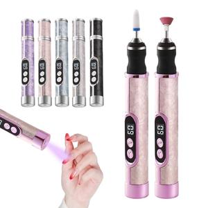 0728 Led Screen Multi-color Mini <b>Nail</b> File 5 Adjustable Speeds Professional Drill Machine Quick Drying Cordless Pen - Product Image 2