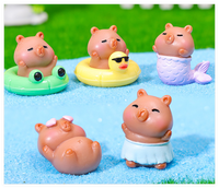 Mini figurine créative 3D mignonne de dessin animé Kapibala, poupée en résine Capybara, jouet promotionnel pour enfants et adultes, cadeau surprise