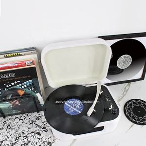 เครื่องเล่นแผ่นเสียงไวนิล3สปีด,เครื่องเล่นบันทึกเสียงขนาดใหญ่คลาสสิกพร้อมลำโพงสำหรับใช้ในบ้าน - Product Image 2