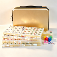 Ensemble de Mahjong américain en gros, 166 tuiles en acrylique nacré, étui rigide, jeu complet de Mahjong USA