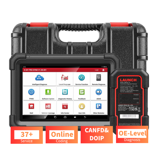 Global Version Launch X431 PRO Dyno Car Diagnostic Tool Full System Scanner Supports CAN FD/DoIP/FCA SGW