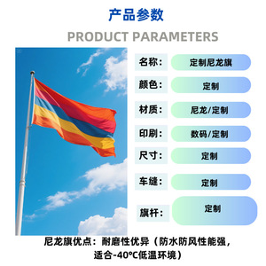 Bandera de Nailon Personalizada para Exteriores, Doble Capa, Resistente al Viento y al Sol, con Impresión de Logotipo - Product Image 2