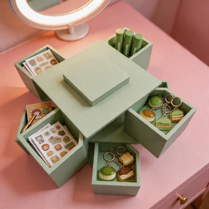 High Quality Square Rotating Storage Rack for Dried Fruit ,<b>Makeup</b> Cosmetics & Jewelry Storage <b>Box</b> - Product Image 1