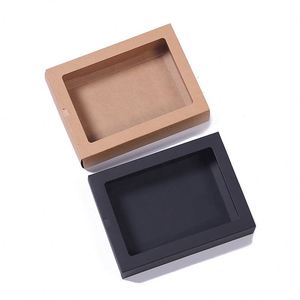 Wholesale Custom Window Dessert Box Tea Packaging Boxes Cardboard Drawer Gift Paper Box With Clear Lid