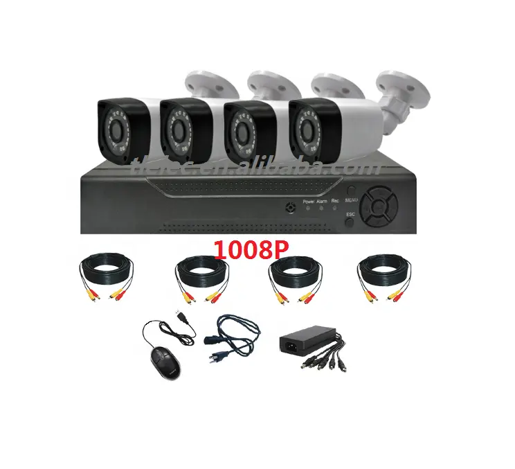 Горячие Продажи CCTV системы аналоговый hd 4CH уличная Водонепроницаемая камера 1080p 4-канальный AHD камера комплект