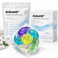 6 in 1 Pod Deterjen Cuci Pakaian Multi Chamber Kapsul Pembersih Mendalam Label Pribadi OEM ODM Formula Khusus