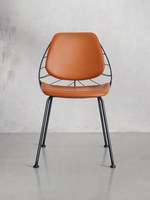 Chaise de salle à manger moderne, chaise de loisirs de luxe léger pour la maison, chaise de salle à manger italienne pour îlot de cuisine, structure en acier, cuir