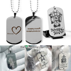 Hersteller-Personalisierte 2D 3D Gravierte Logo Metall Herren Personalisierte Hundemarken Weiche Emaille Hundemarken mit Spruch oder Buchstaben Anhänger Halskette - Product Image 5
