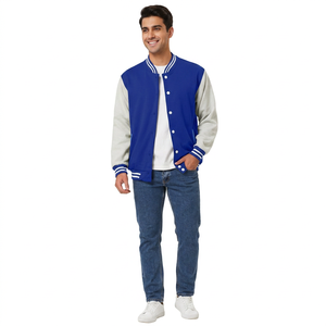 Veste universitaire polaire de couleur avec logo personnalisé pour hommes, fabriquée au Pakistan, de qualité supérieure, nouveau style de veste de baseball universitaire pour hommes - Product Image 1