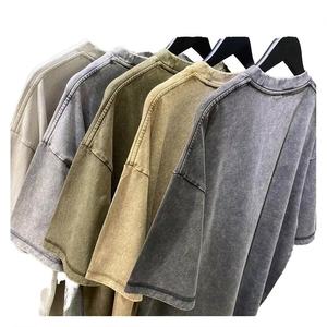 New Style 100% Cotton Printed Men Clothing Wholesale Luxury Custom Logo Graphic High Quality T-shirt Vintage Acid Washed T Shirt - Product Image 1