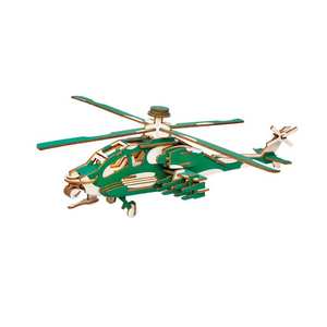 <span class=keywords><strong>Kit</strong></span> Model helikopter militer pesawat terbang kreatif, mainan kayu Puzzle 3D kustom untuk anak-anak - Product Image 3