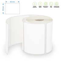 Etiqueta de papel adhesiva personalizada para impresora móvil, etiqueta térmica de código de barras directa de 40x30mm