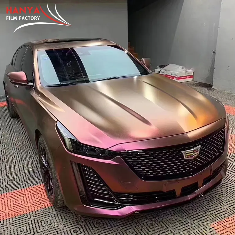 Air Free Bubble Flash Braun und Rot Bestseller Chrom Vinyl Wrap Film Automobile Auto Wrapping Aufkleber mit grüner Farbe