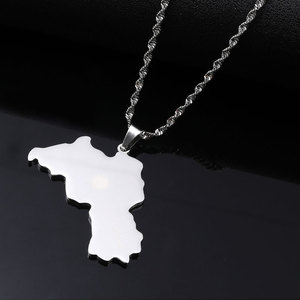 Collar de Oro Antideslustre de Moda, 14k 18K, Acero Inoxidable 316L, Colgante con Mapa de Kurdistán, para Mujeres, Hombres y Niñas - Product Image 4