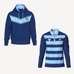 All'ingrosso maglia personalizzata Rugby uniforme Polo blu Blank manica corta Polo camicia sublimata Rugby Polo giacca per gli uomini - Product Image 3